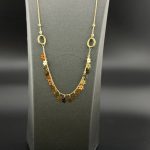 گردنبند زرنگار گل زنجیر متصل