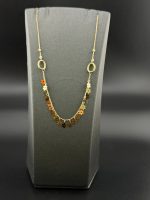 گردنبند زرنگار گل زنجیر متصل
